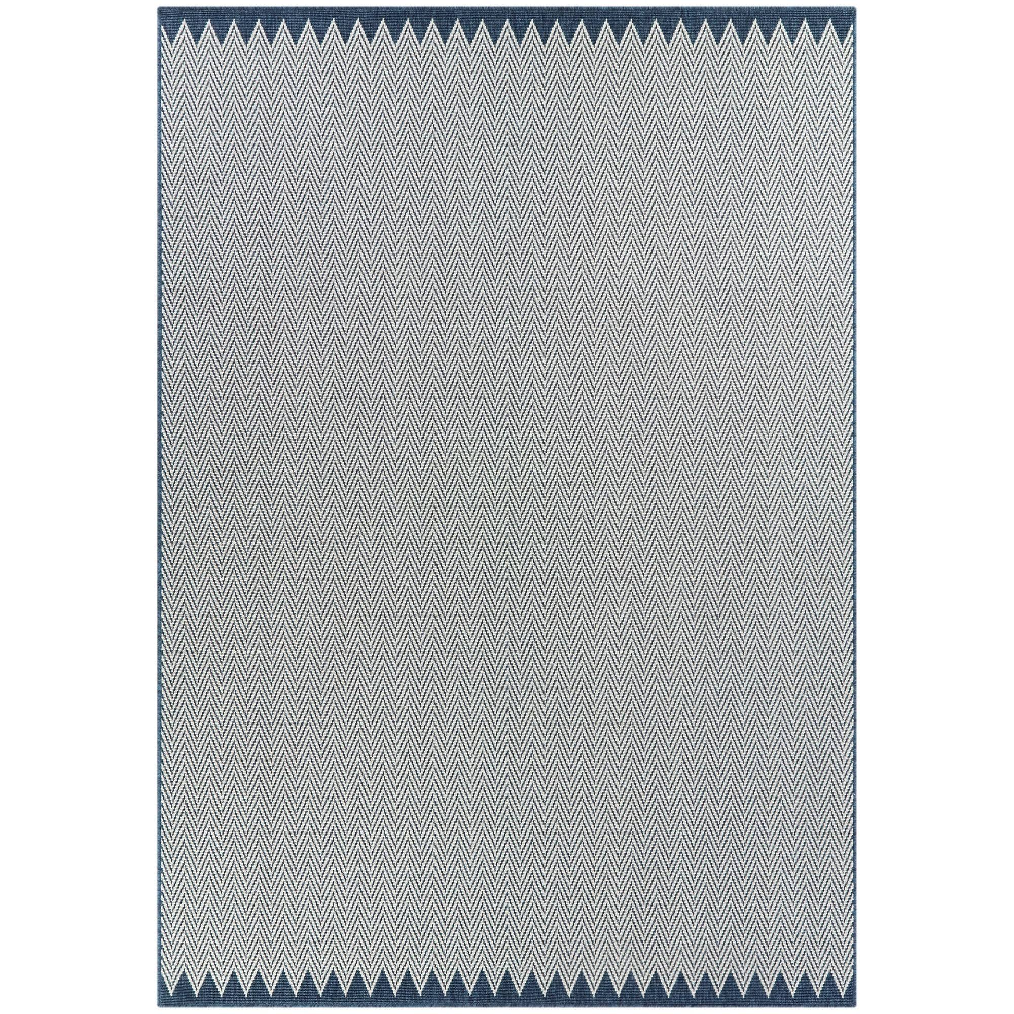 Pearson Chevron Outdoor Indoor/Outdoor Area Rug - 2&7x22 x 7& Runner - Navy