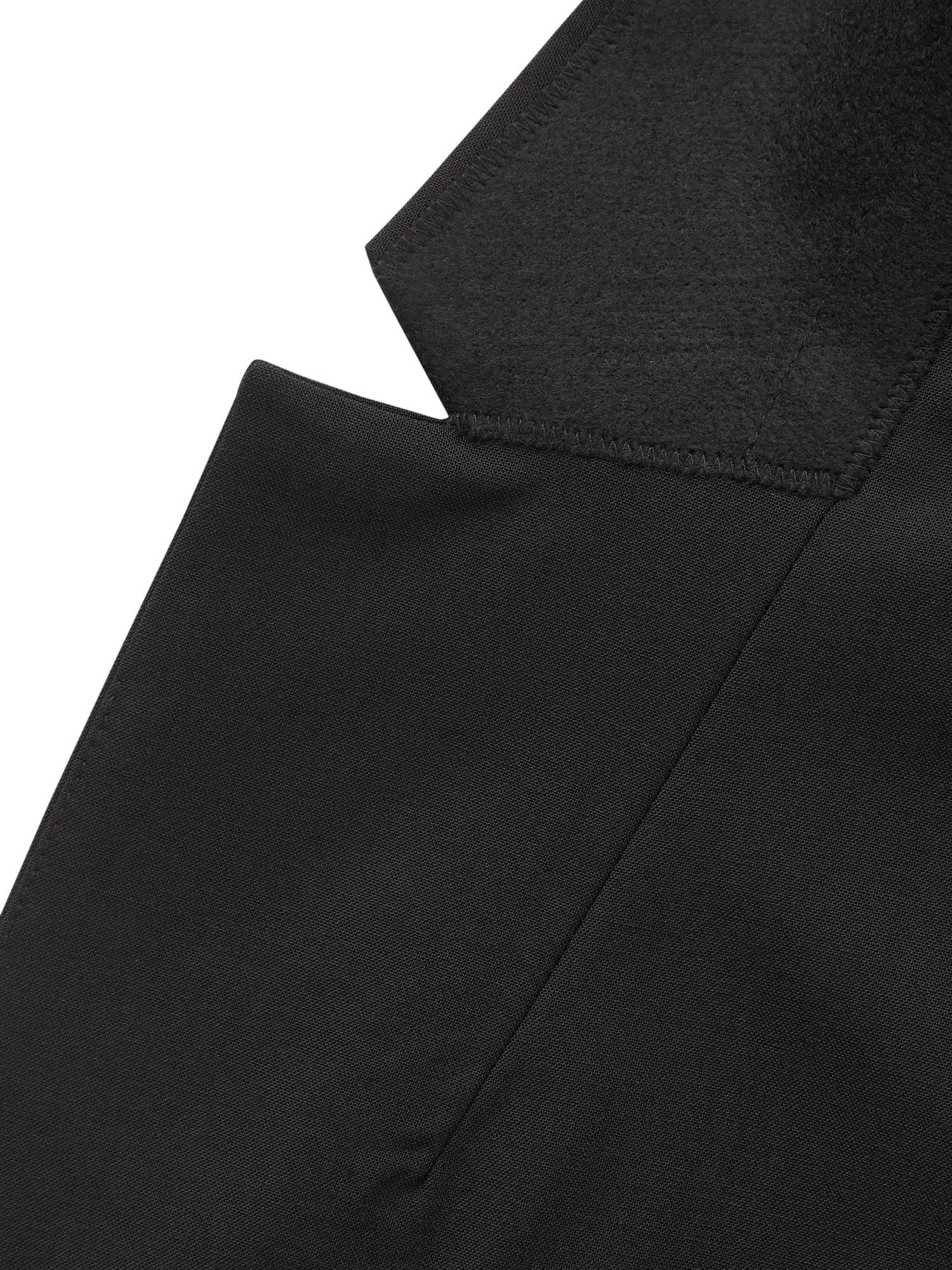 Banana Republic Women's Long & Lean-Fit Washable Wool-Blend Blazer Black Size 6