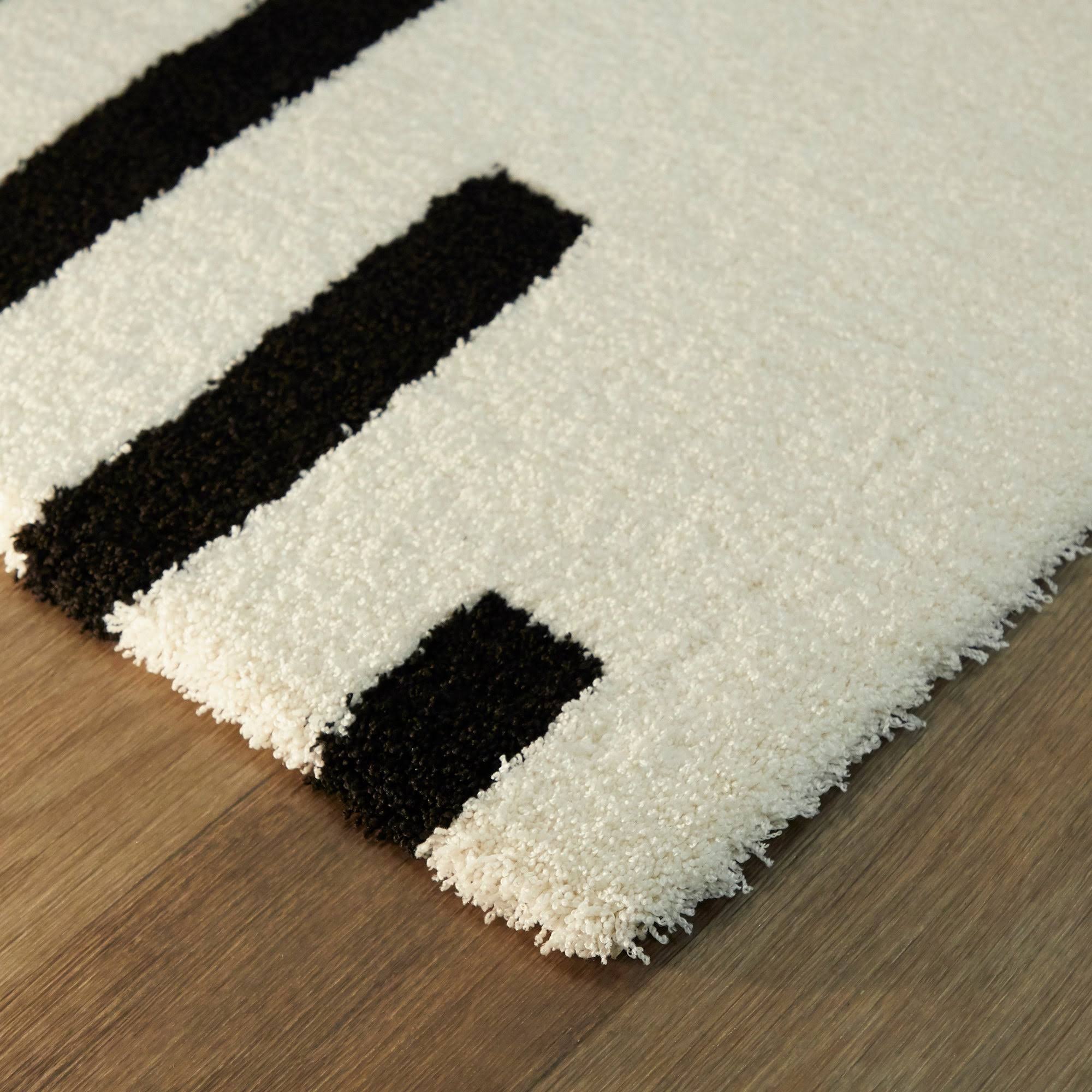 BALTA Walsh White 8 ft. x 10 ft. Modern Striped Area Rug