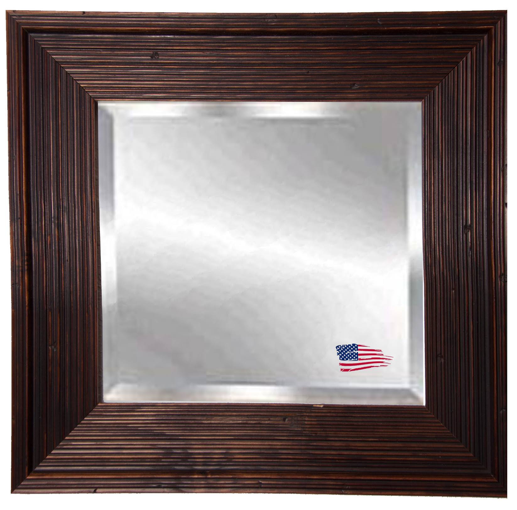 Darby Home Co Wall Mirror - Size: 35.75x22 H x 35.75x22 W x 0.75x22 D, Finish: Brown