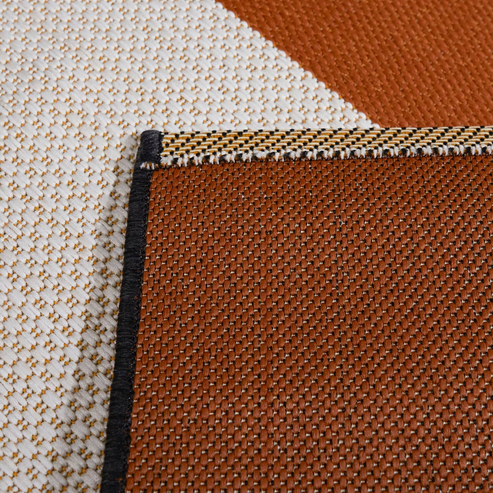 BALTA Read Burnt Orange 5 ft. x 7 ft. Modern Indoor/Outdoor Area Rug