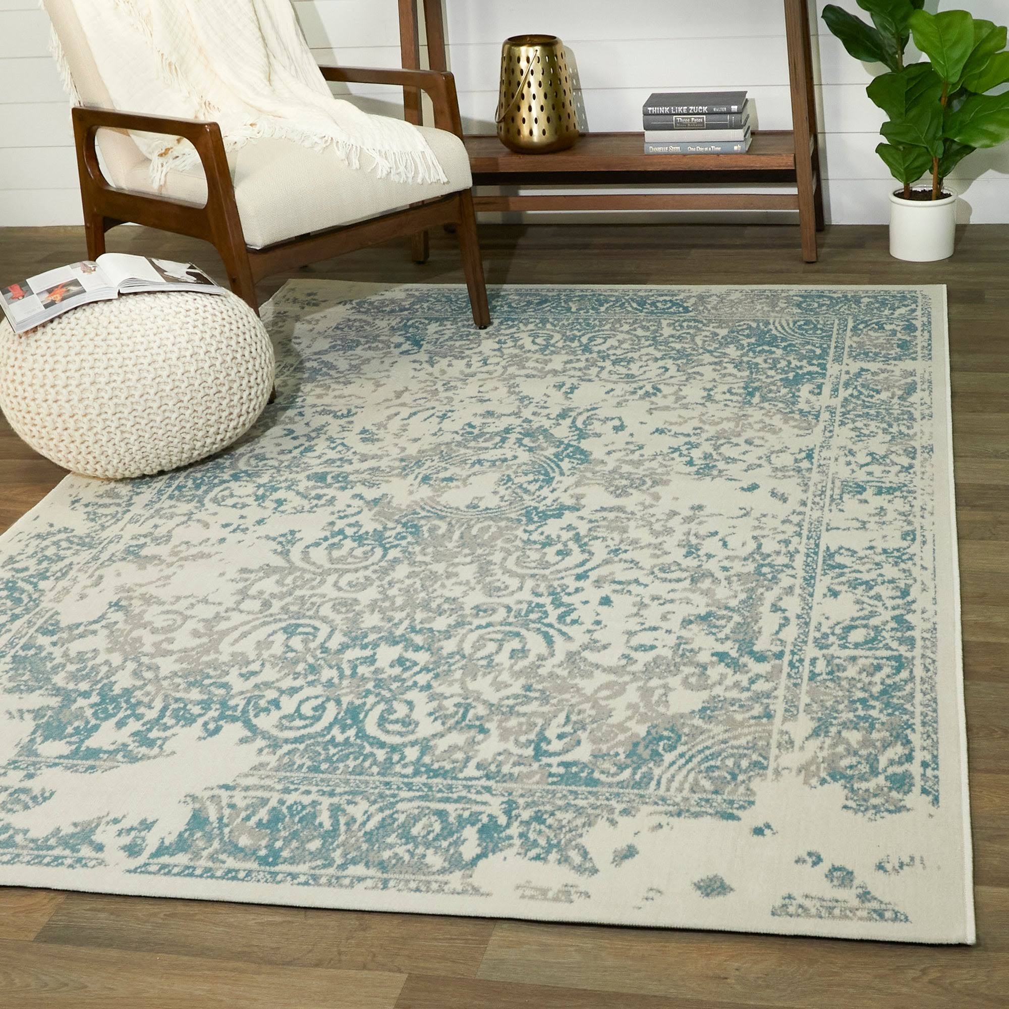 Inaya Oriental Indoor/Outdoor Area Rug - 7&10x22 x 10& - Black