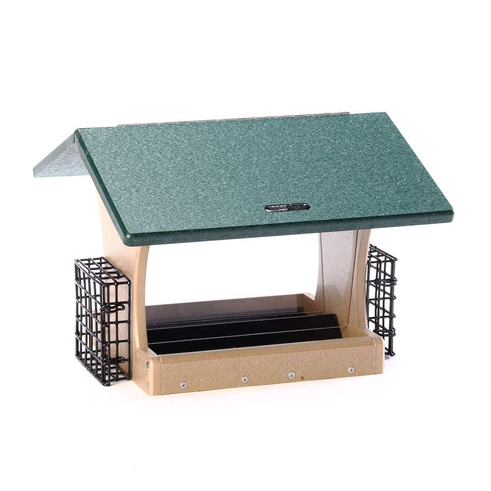Birds Choice 7qt 2-Sided Hopper with Suet Baskets Bird Feeder