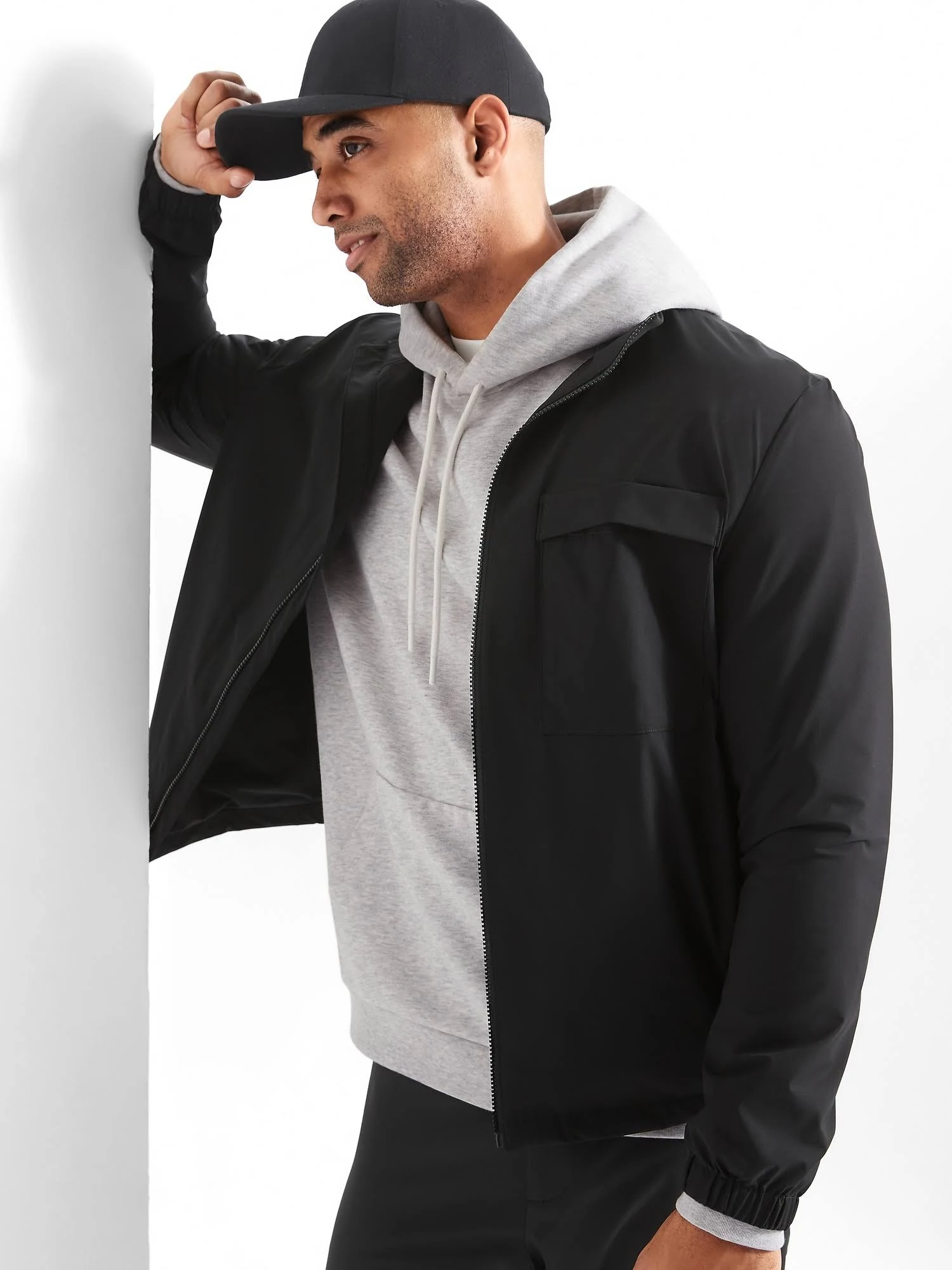 Banana Republic Men's Heavyweight Fleece Hoodie Gray Heather Size XL