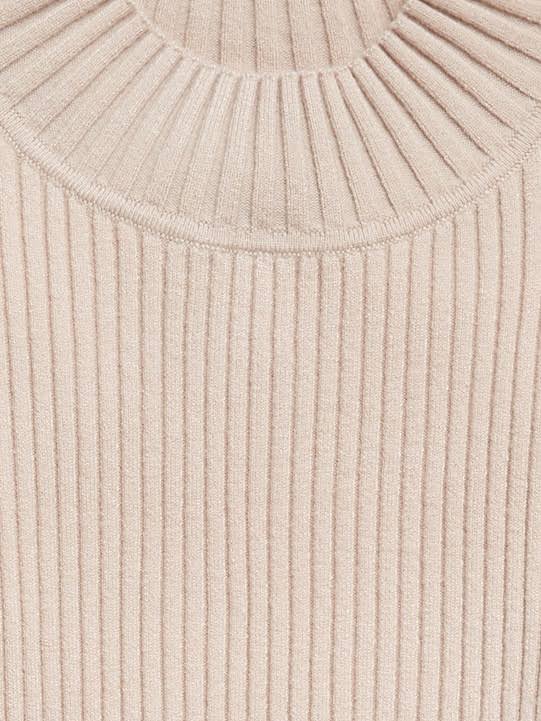 Banana Republic Women's Ribbed Mock-Neck Sweater Top Ecru White Size M