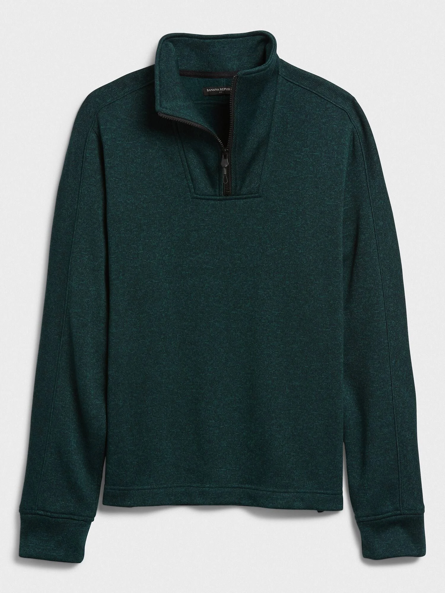Men's Marled Fleece Half-Zip Pullover Teal
