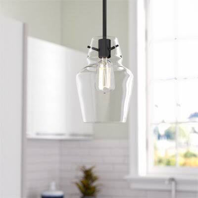 Roslindale 1-Light Single Bell Pendant Finish: Dark Brown