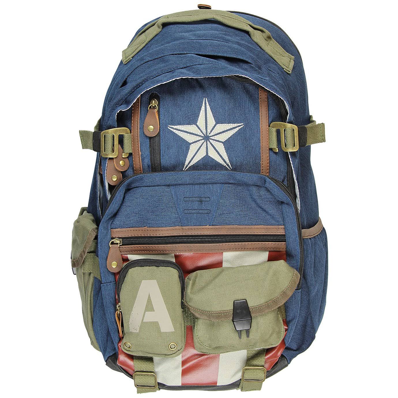 Marvel Captain America Built with Herringbone Backpack