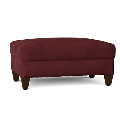 Birch Lane Fairchild 44x22 Rectangle Standard Slipcovered Ottoman Body Fabric: Tina Scarlet