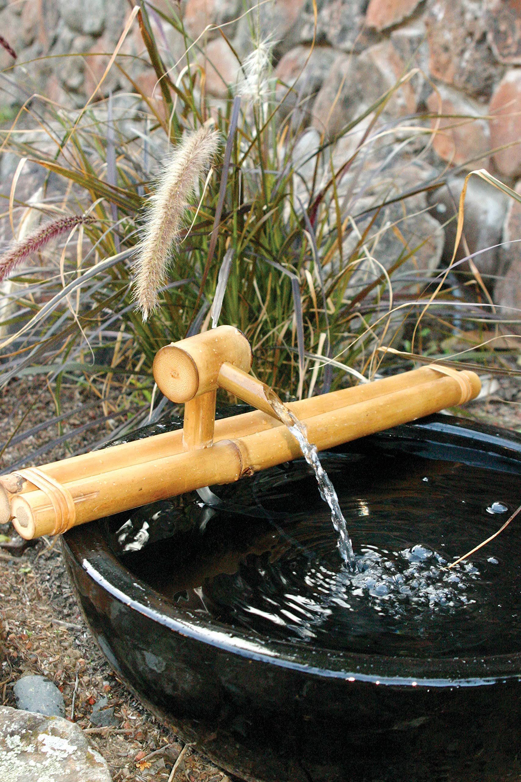 Bamboo Accents 18 inch Classic Water Fountain Spout with Submersible Pump