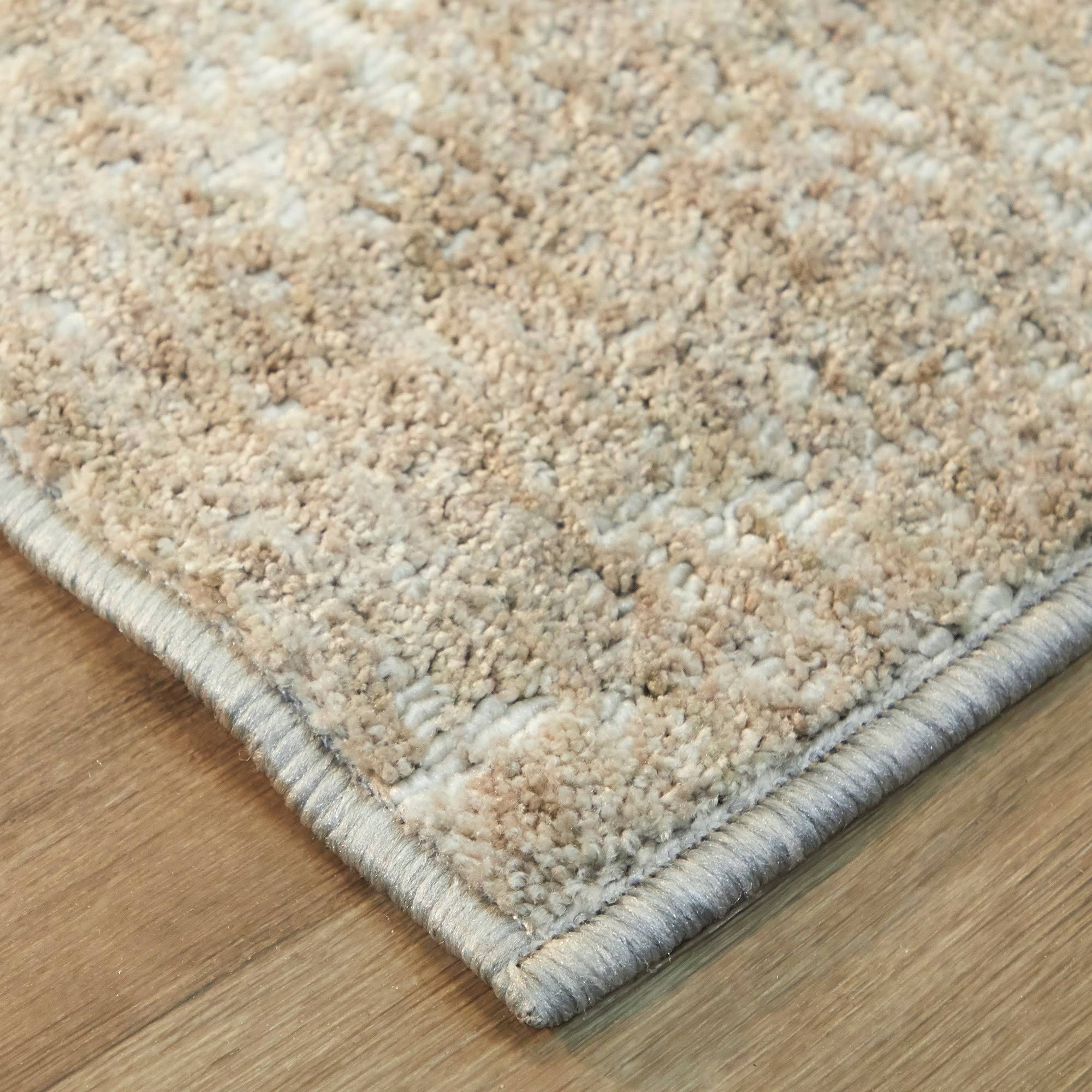 Leon Abstract Area Rug - 2&7x22 x 7& Runner - Black