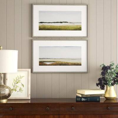 Marshlands II by Coggins - 2 Piece Picture Frame Print Set on Paper Birch Lane