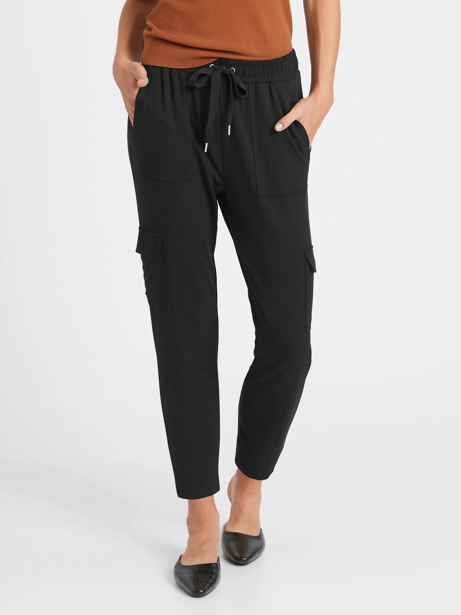 Banana Republic Women's Baby Terry Cargo Jogger Black Size Xs