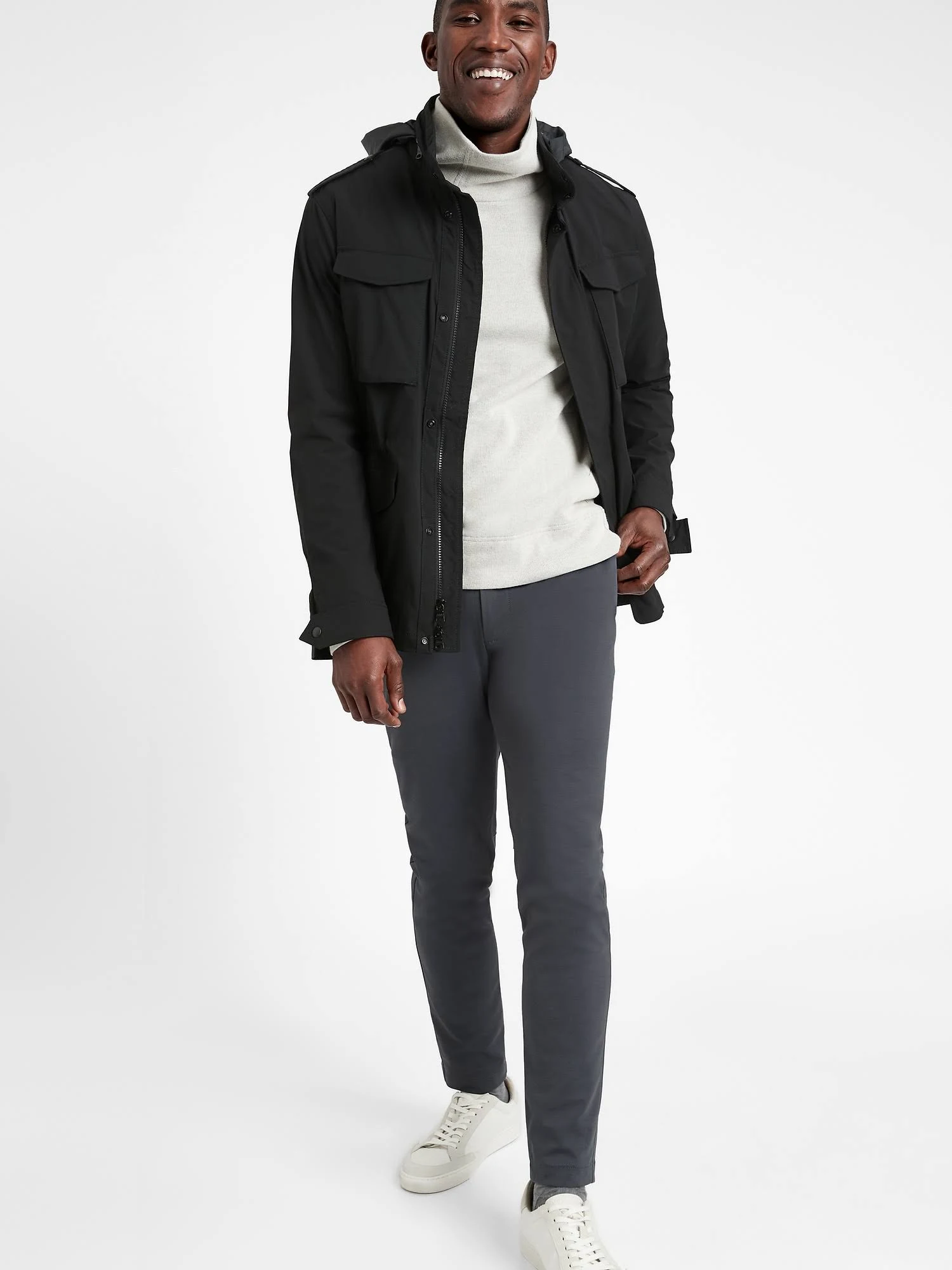 Banana Republic Men's Slim Luxe City Pant with Core Temp Technology Charcoal Gray Size 35W 32L