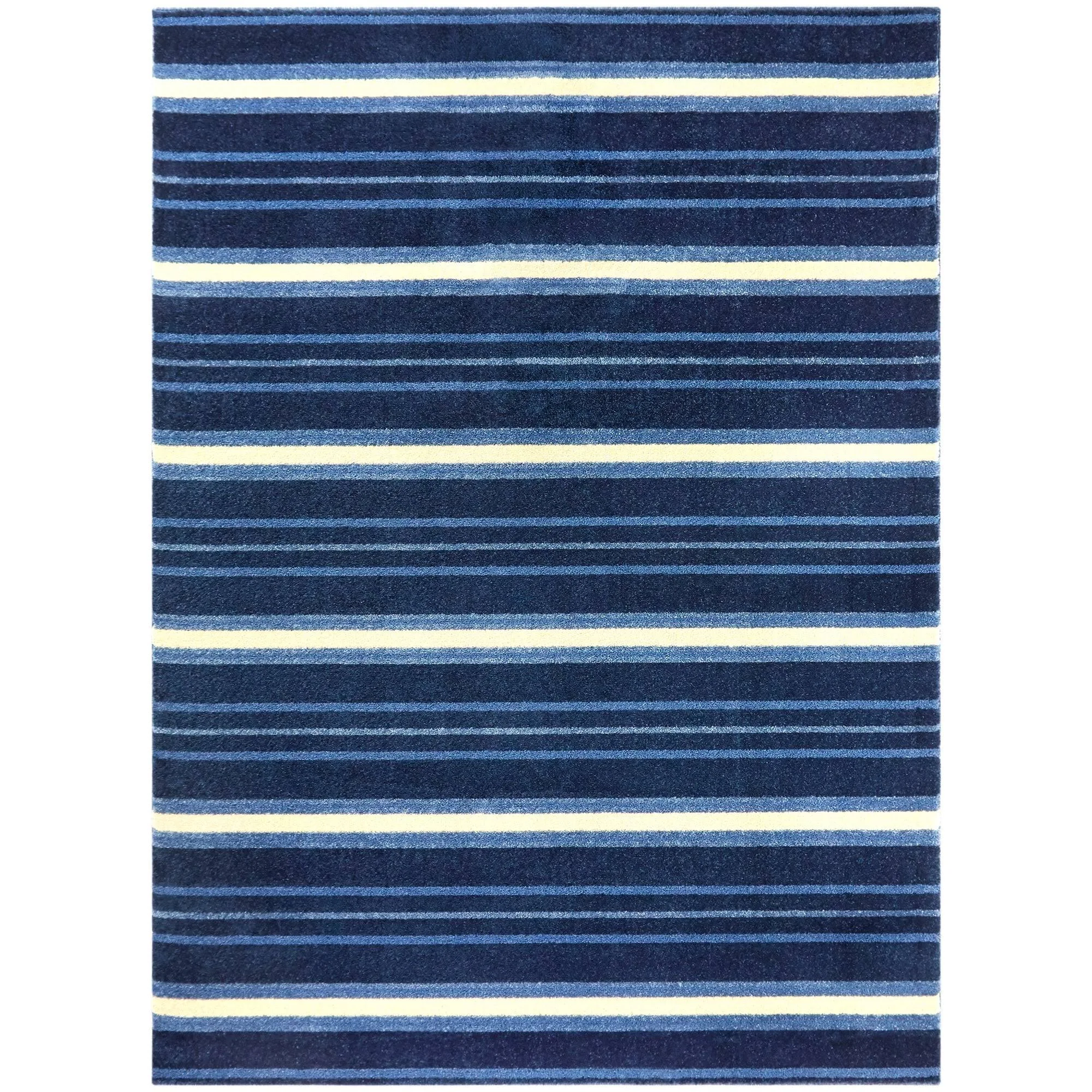 Balta Aubrey Blue 8 ft. x 10 ft. Classic Stripe Area Rug
