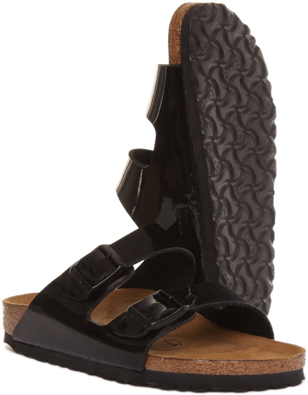 Birkenstock Slippers Arizona Patent, 1005292 - Black - 11.5