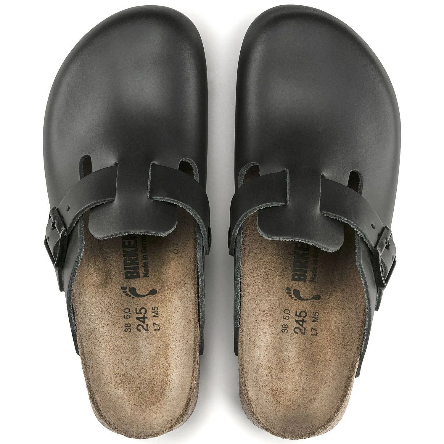 Birkenstock Boston Super Grip Shoes Black Leather : 40 Regular