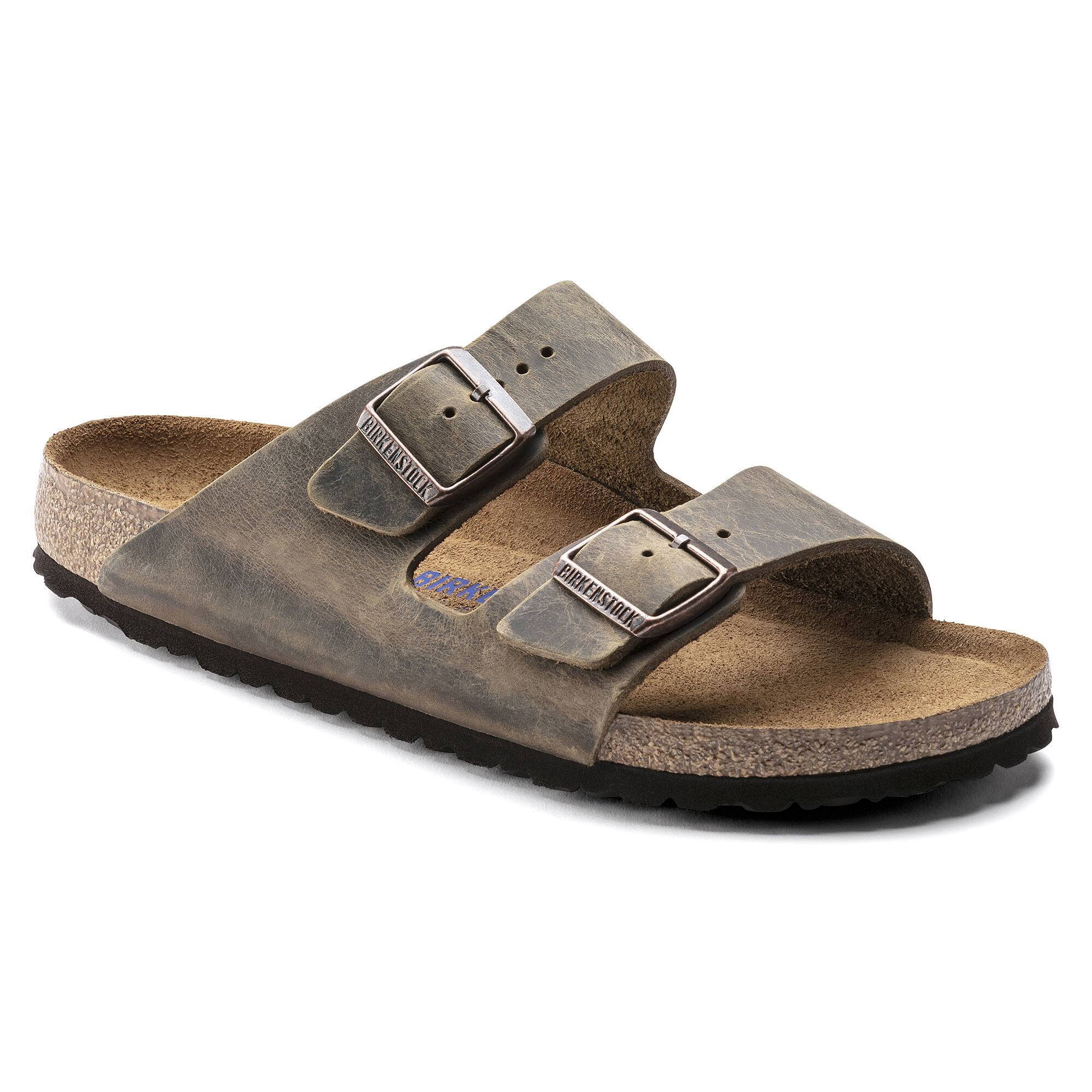Birkenstock Arizona Mud Green Leather Sandals Slides EU 38 / Regular