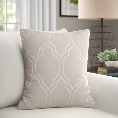 Lunde Linen Geometric Throw Pillow Cover Birch Lane Size: 20x22 H x 20x22 W, Color: Taupe
