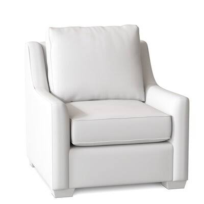 Birch Lane Godwin 33x22 Wide Armchair Body Fabric: Spinnsol Optic White
