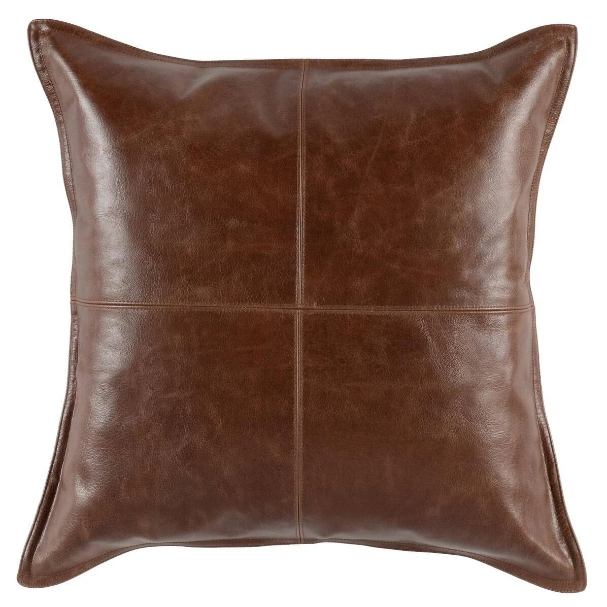 Strick & Bolton Lindi Leather 22-inch Throw Pillow (Black)
