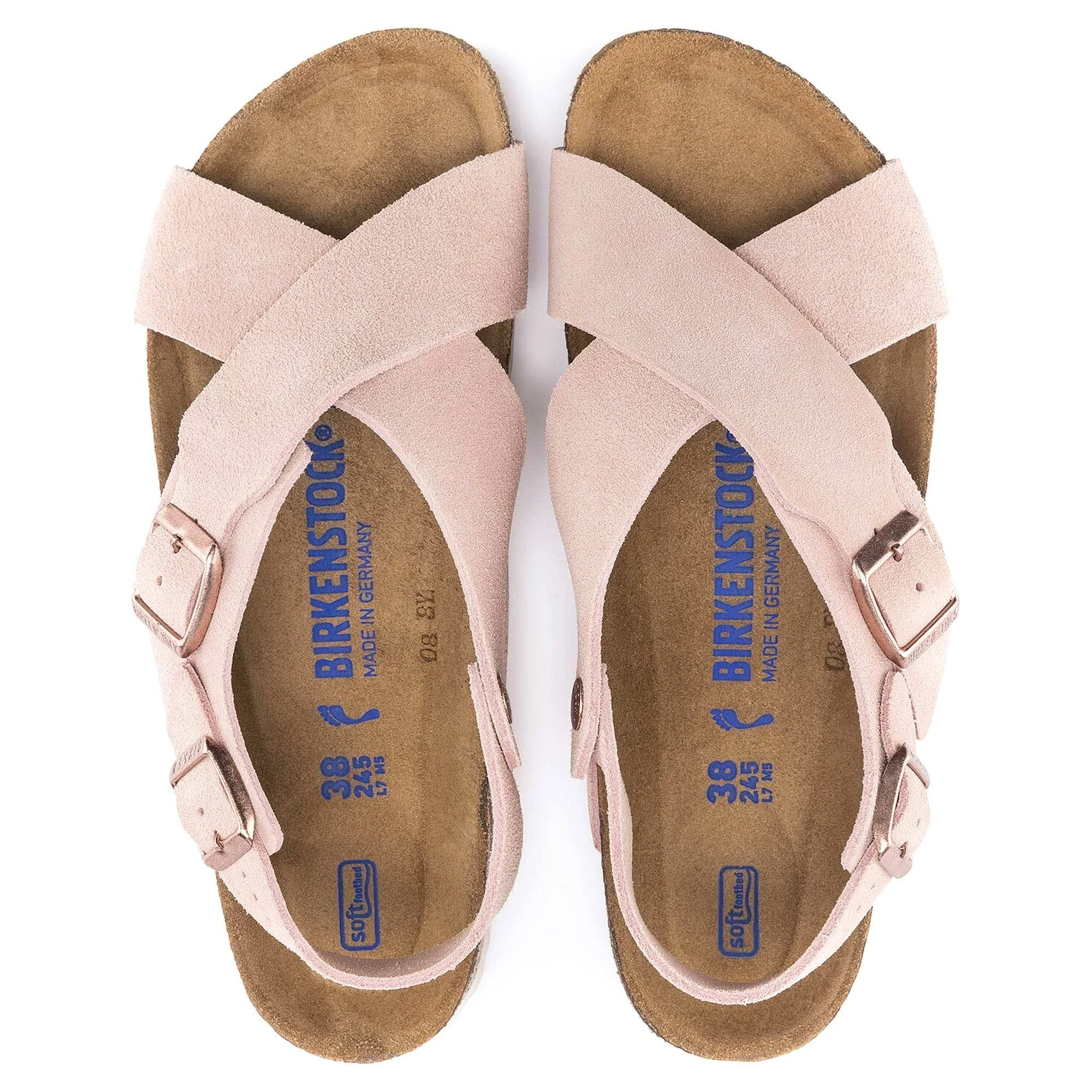 Birkenstock Tulum Suede Leather Light Rose Back-Strap Sandals