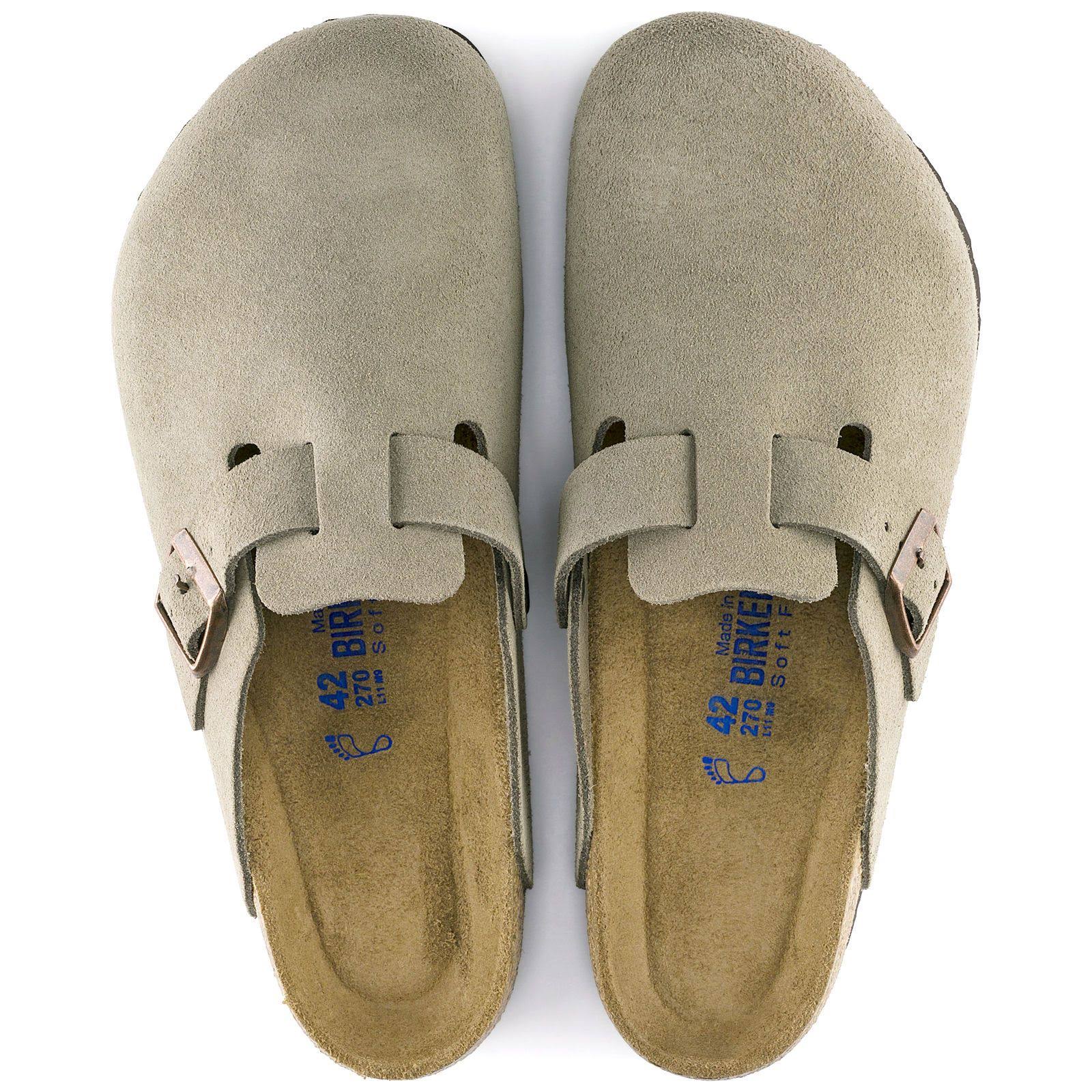 Birkenstock Boston Soft Footbed Clog - 35 - Taupe Suede