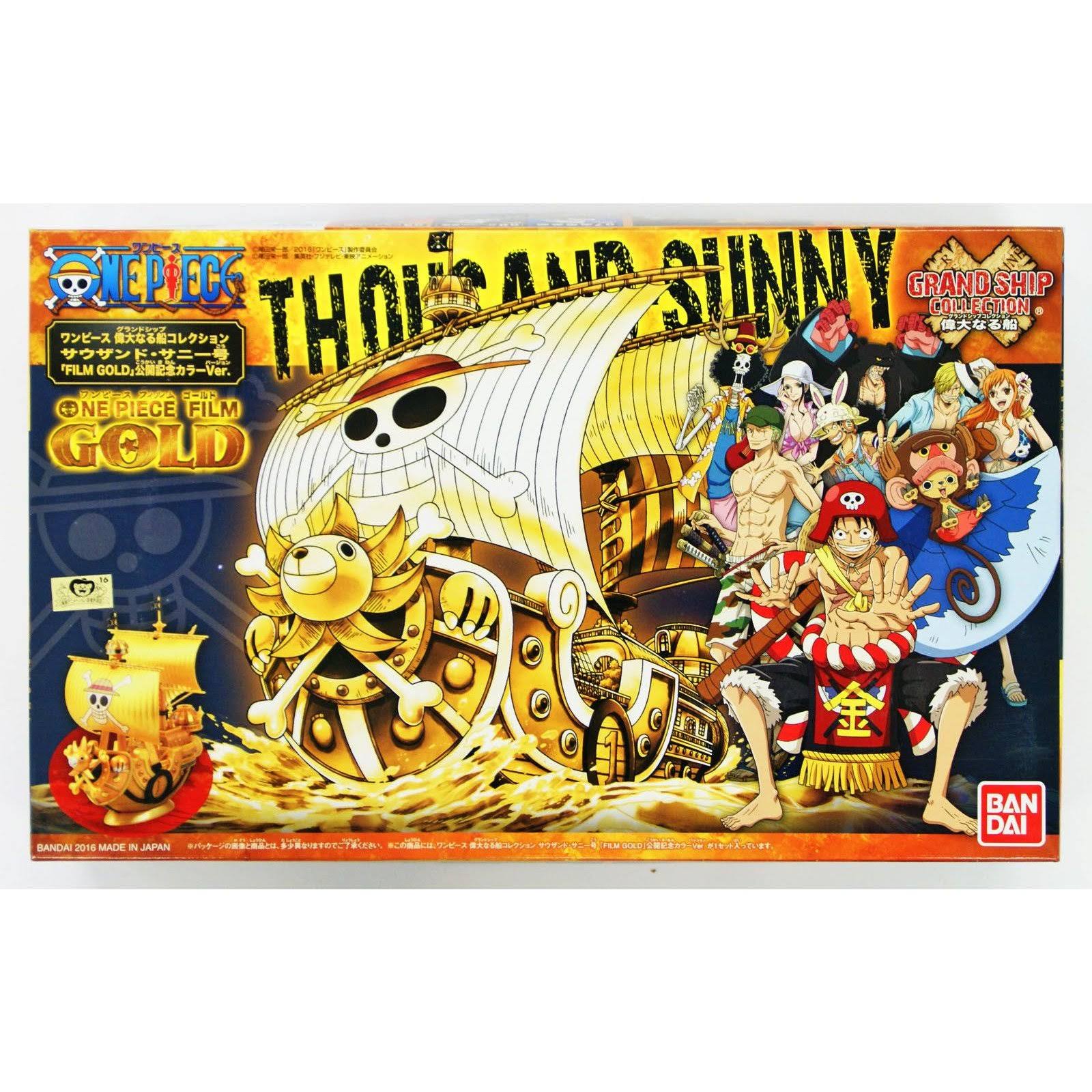 Bandai Grand Ship Collection Thousand Sunny Film Gold Ver Model Kit One Piece