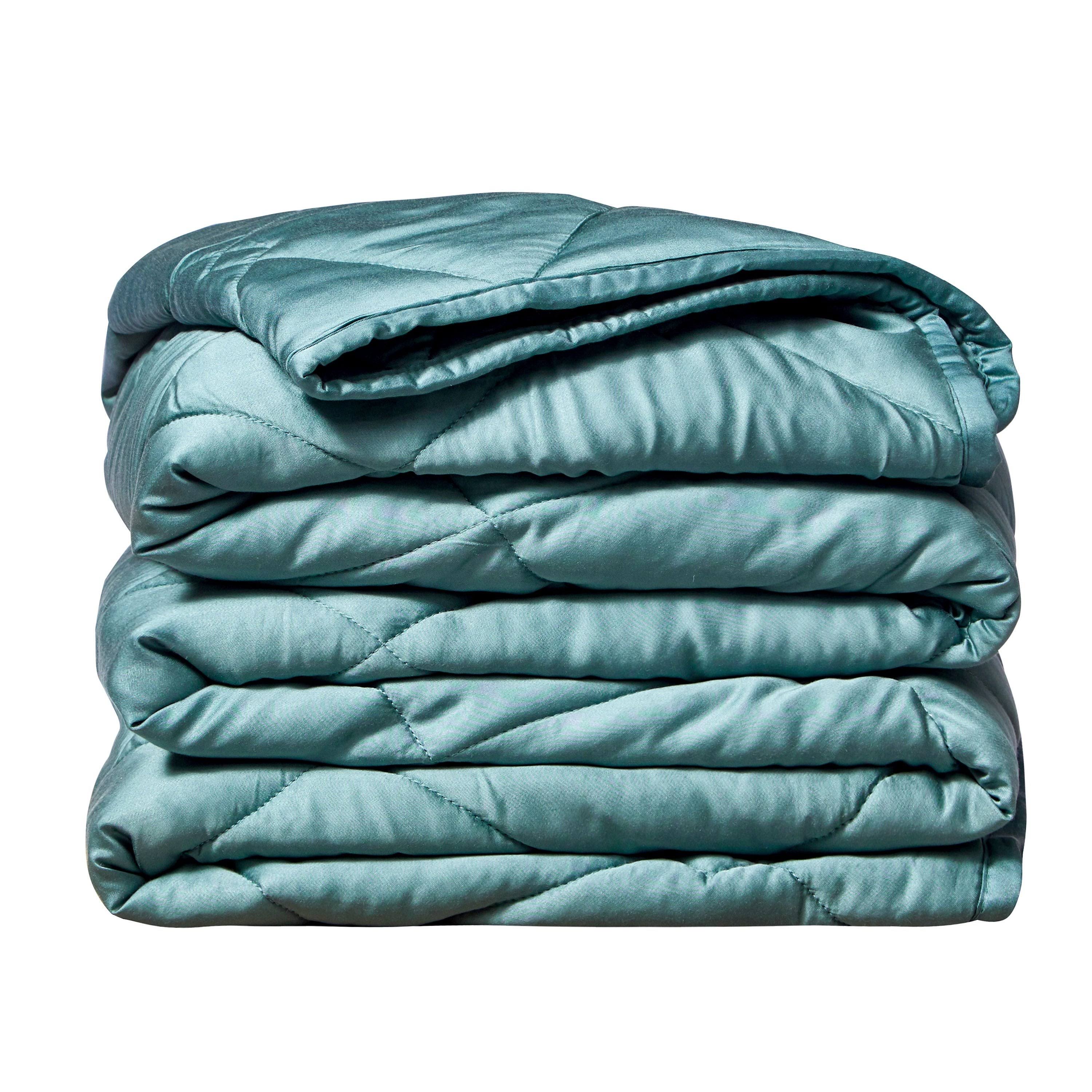 Rejuve Rayon from Bamboo Weighted Blanket Throw, Green, 15 lbs
