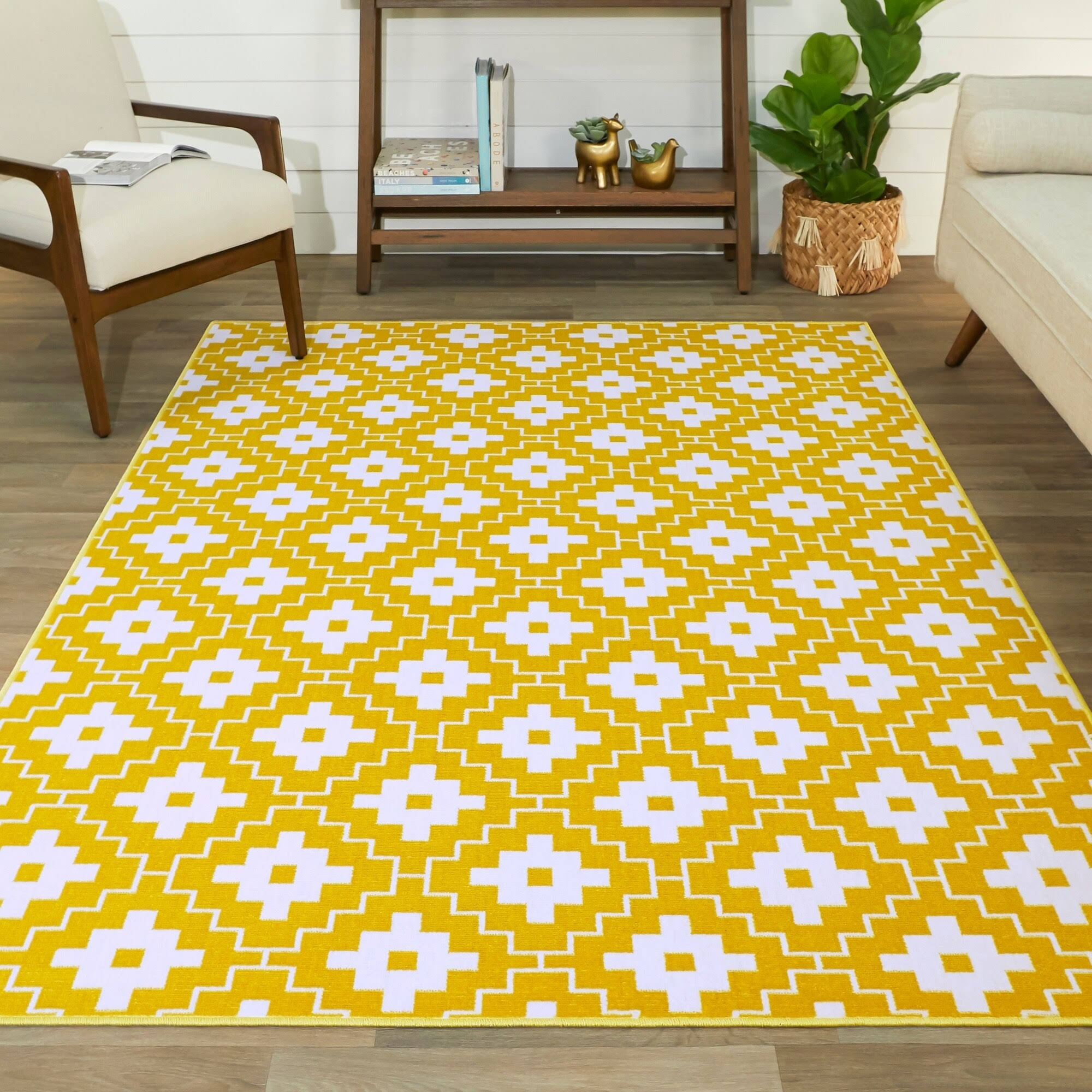 BALTA Gregory Pink 5 ft. x 7 ft. Geometric Trellis Area Rug