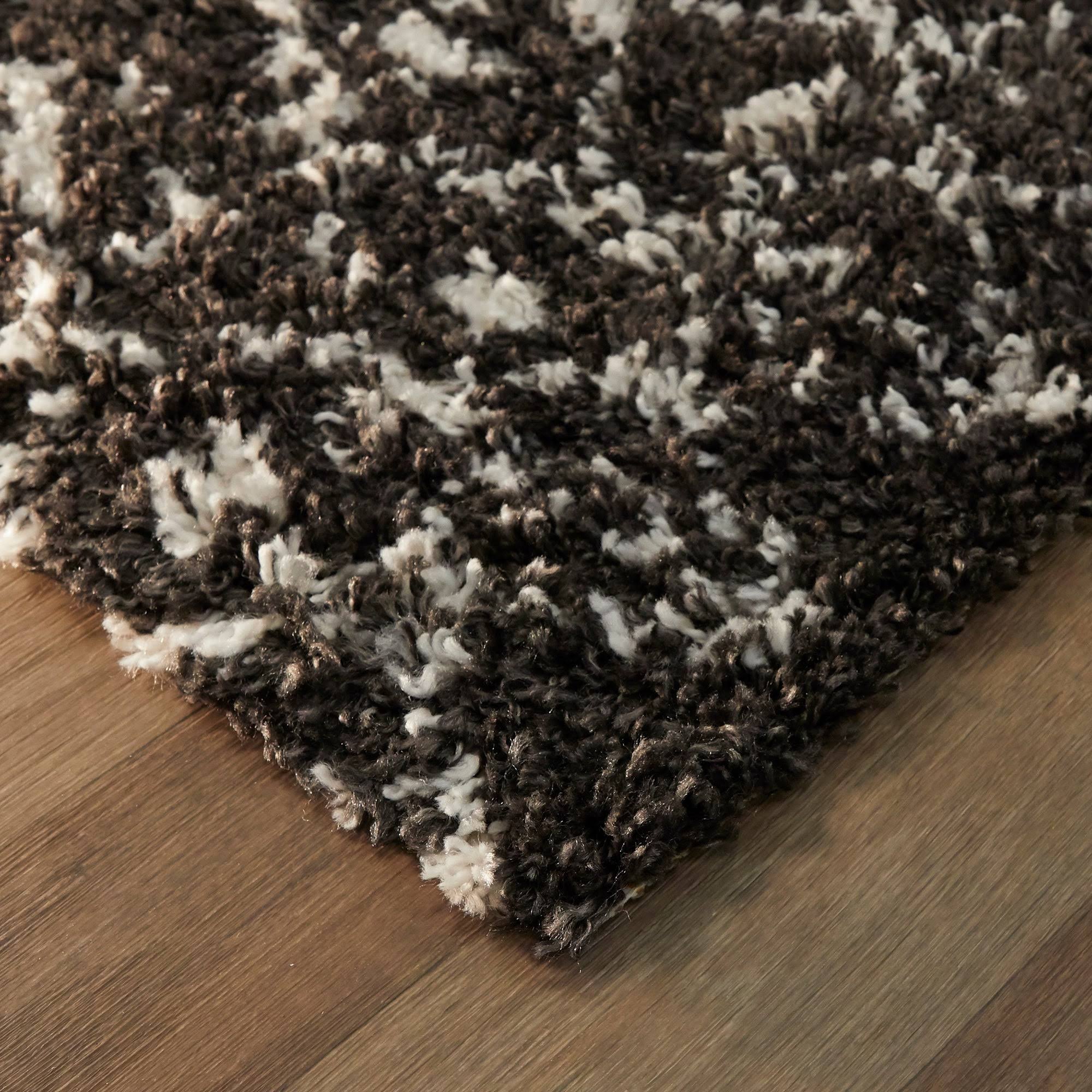 BALTA Dominic Cream/Grey 8 ft. x 10 ft. Moroccan Shag Area Rug