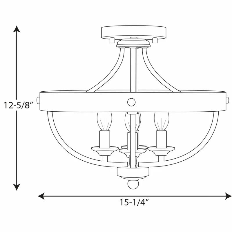Kowalski 4 - Light 15.25&& Chandelier Style Geometric Semi Flush Mount