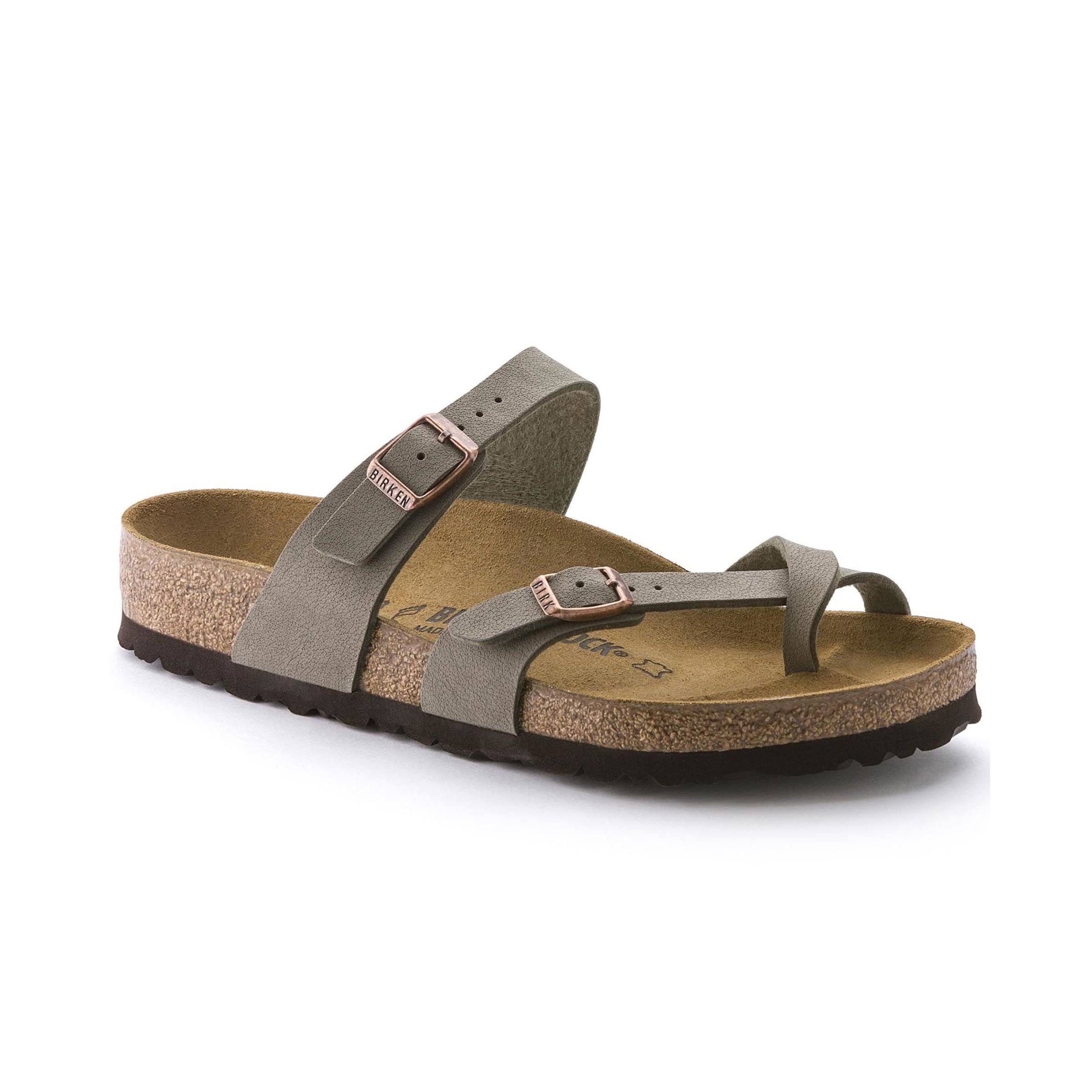 Birkenstock Mayari Women's Sandals Stone Birkibuc : 40 (US Women's 9-9.5) Regular