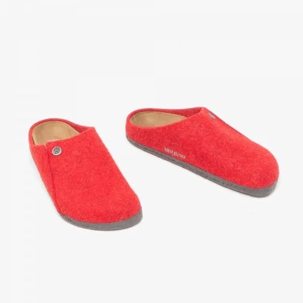Birkenstock Zermatt 1014936 (Nar) Ladies Felt Clog Slippers Red: EU 38