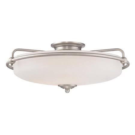 Brayden Studio Helsley 4-Light Semi Flush Mount Finish: Antique Nickel