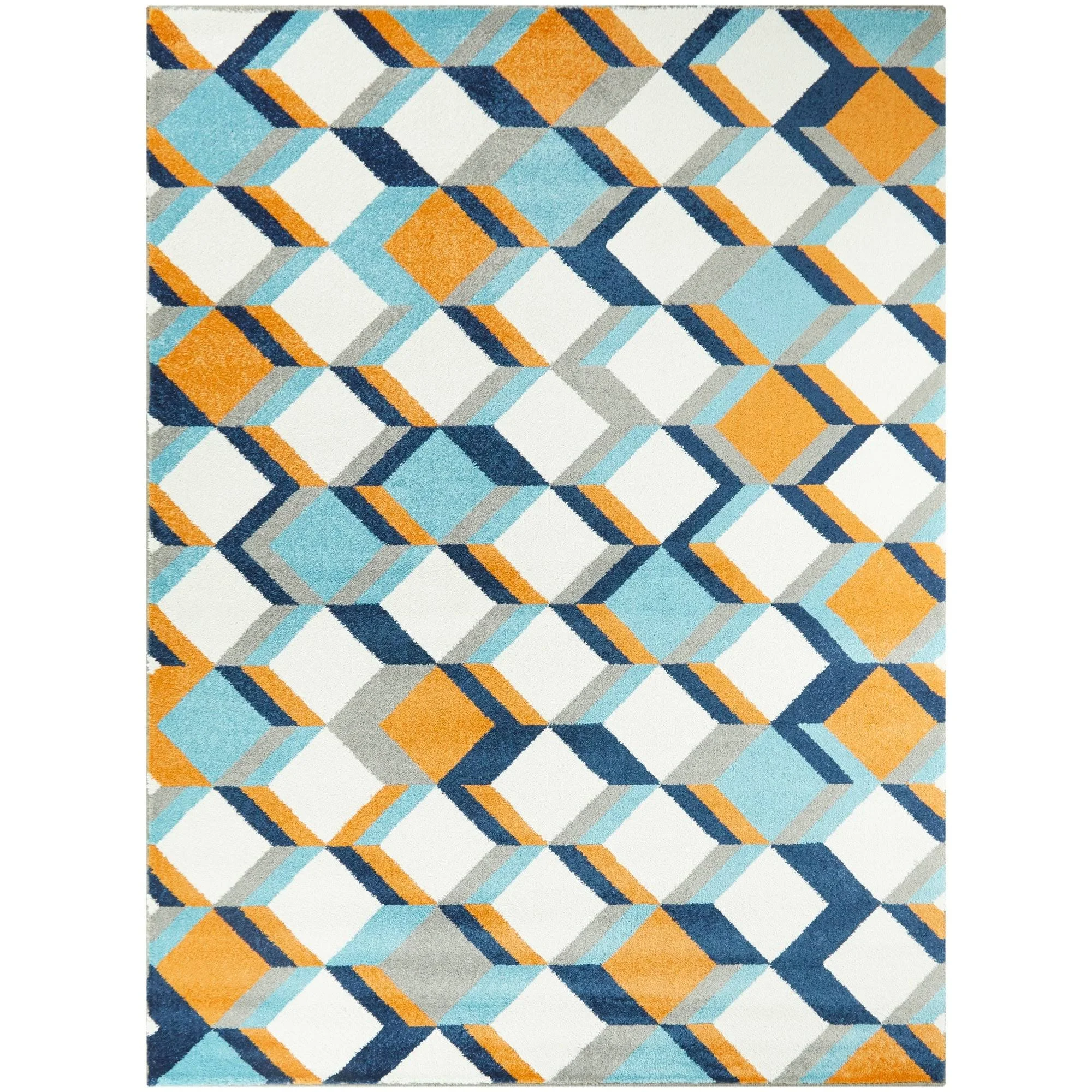Balta Riley Geometric White 8 ft. x 10 ft. Area Rug