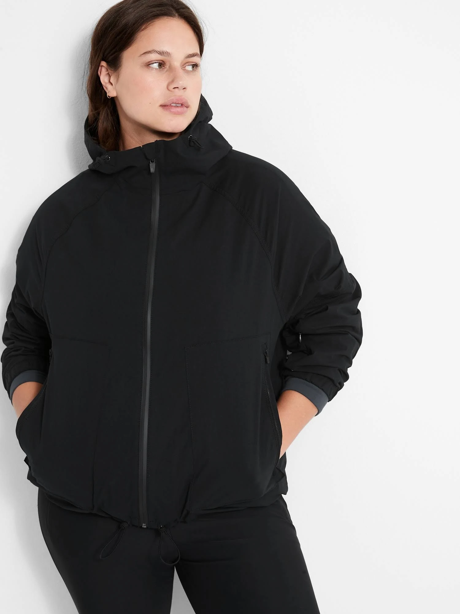 Banana Republic Women's Rain Jacket Black Size Xxs