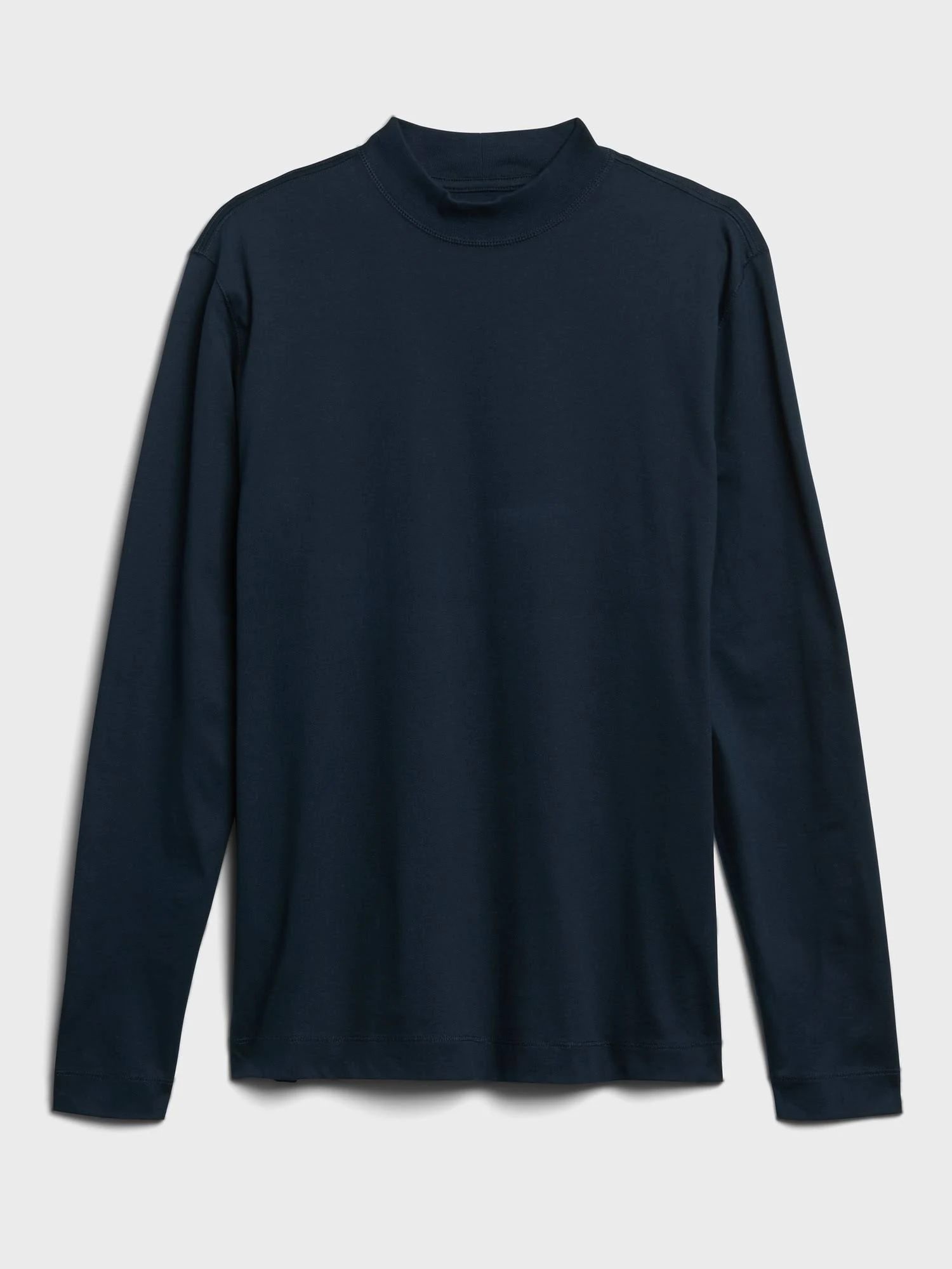 Banana Republic Men's Authentic Supima Mock-Neck T-Shirt Navy Tall Size XXL