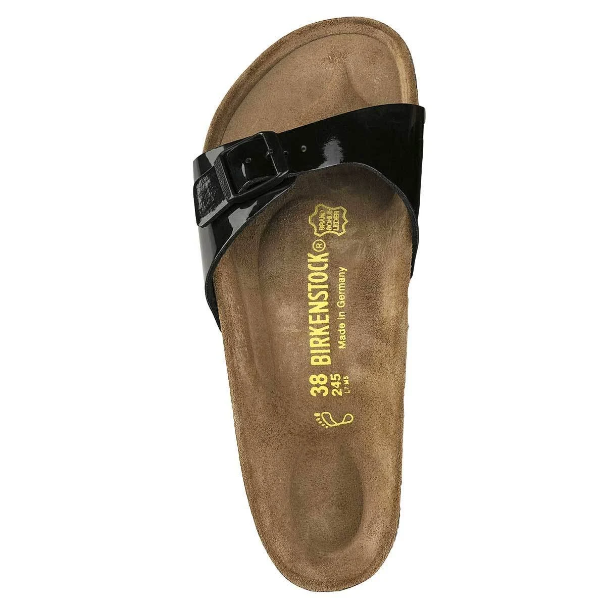 Birkenstock Madrid Birko-Flor Black Patent Sandals
