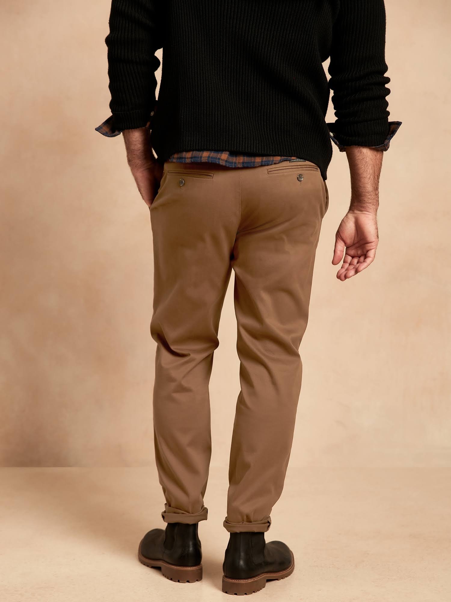 Banana Republic Men's Tapered Rapid Movement Chino Pant Sand Size 31W 32L