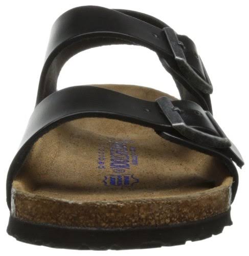 Birkenstock 234531: Milano Black Unisex Soft Footbed Leather Sandal (38 M EU)