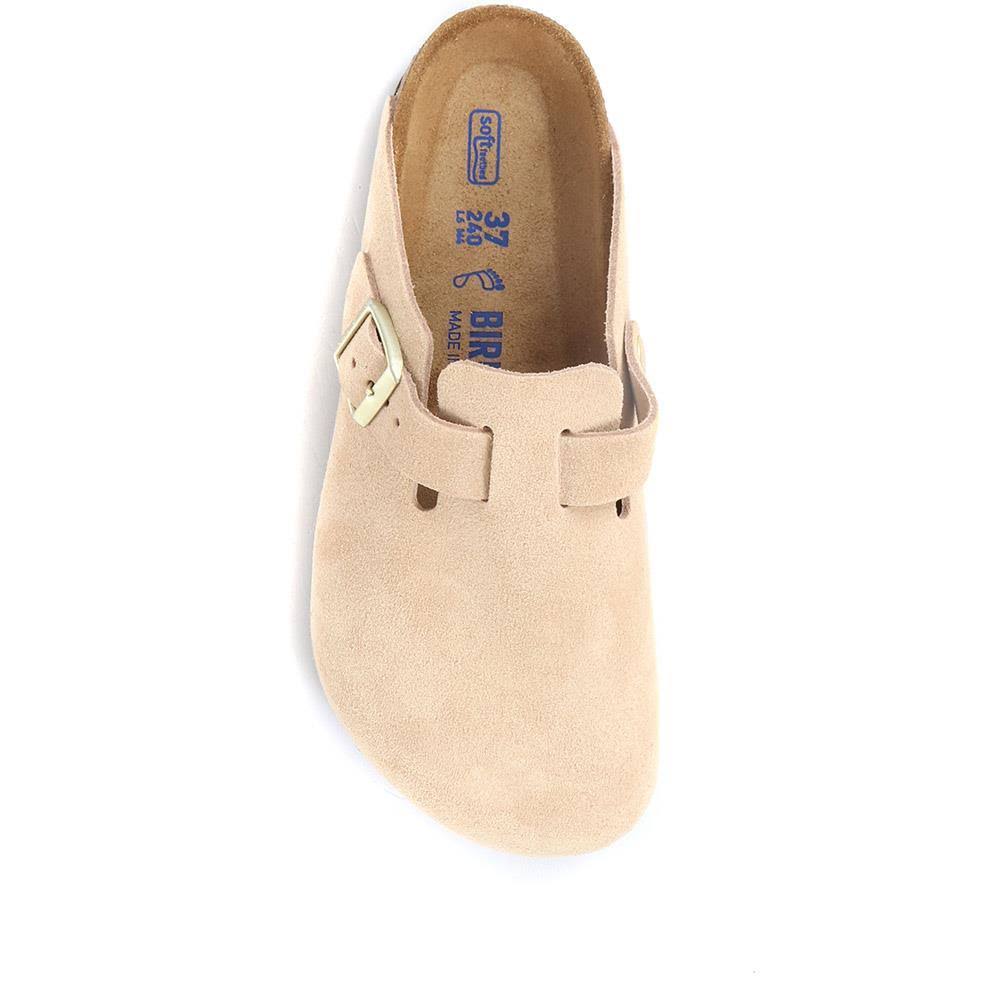 Birkenstock Women's Boston Soft Footbed Suede Clogs - Beige / US 05