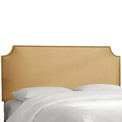Willa Arlo Interiors Alamak Velvet Notched Nail Button Upholstered Panel Headboard