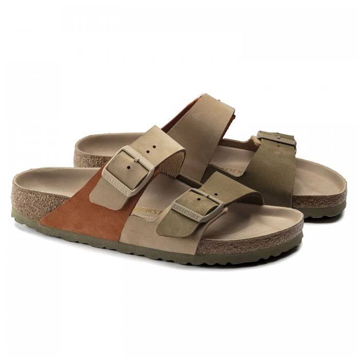 Birkenstock Arizona Split Hex Women's Shoes Sandcastle/Faded Khaki Nubuck : 40 (US Women's 9-9.5) Narrow