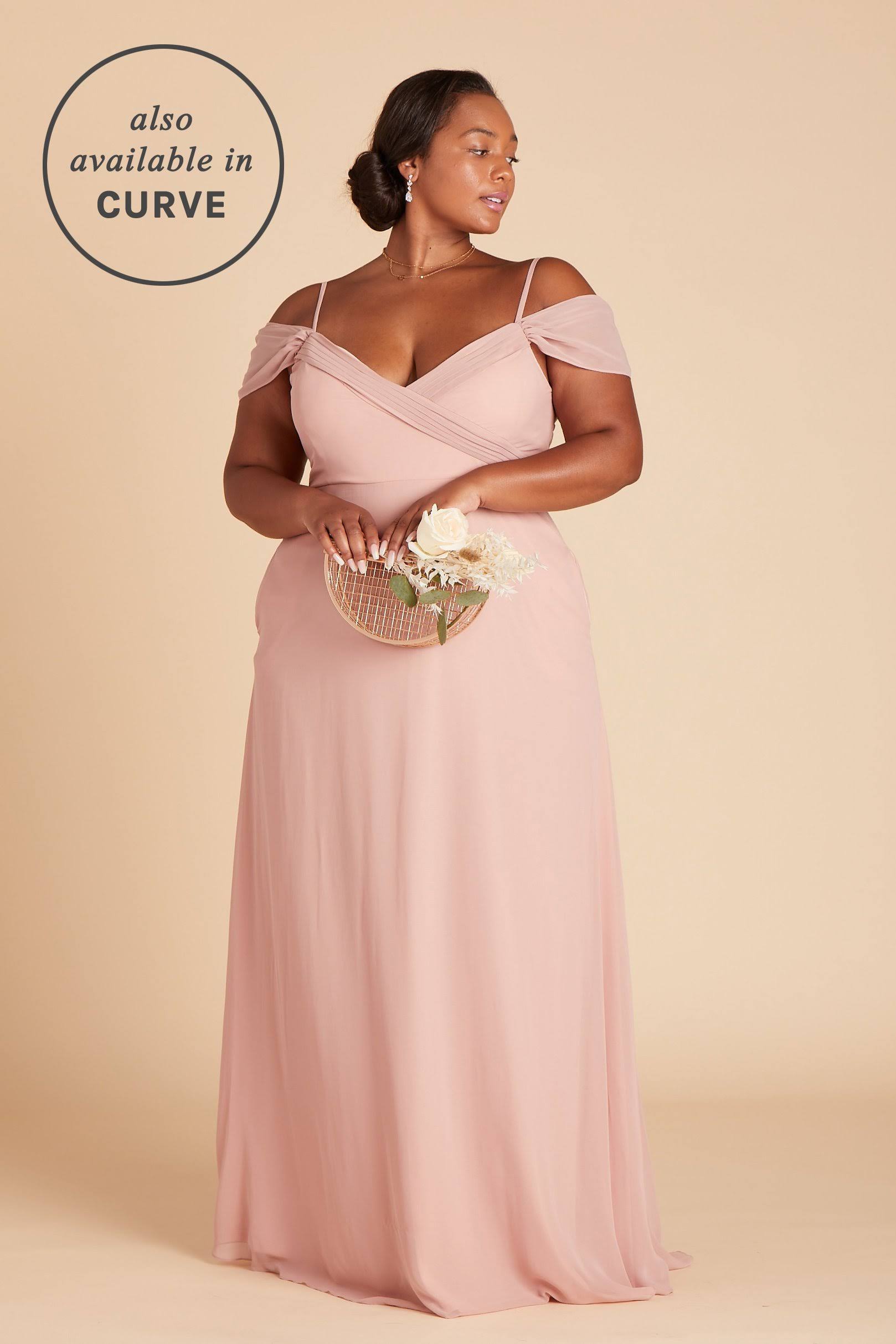 Birdy Grey Spence Convertible Chiffon Bridesmaid Dress in Dusty Rose S / Dusty Rose