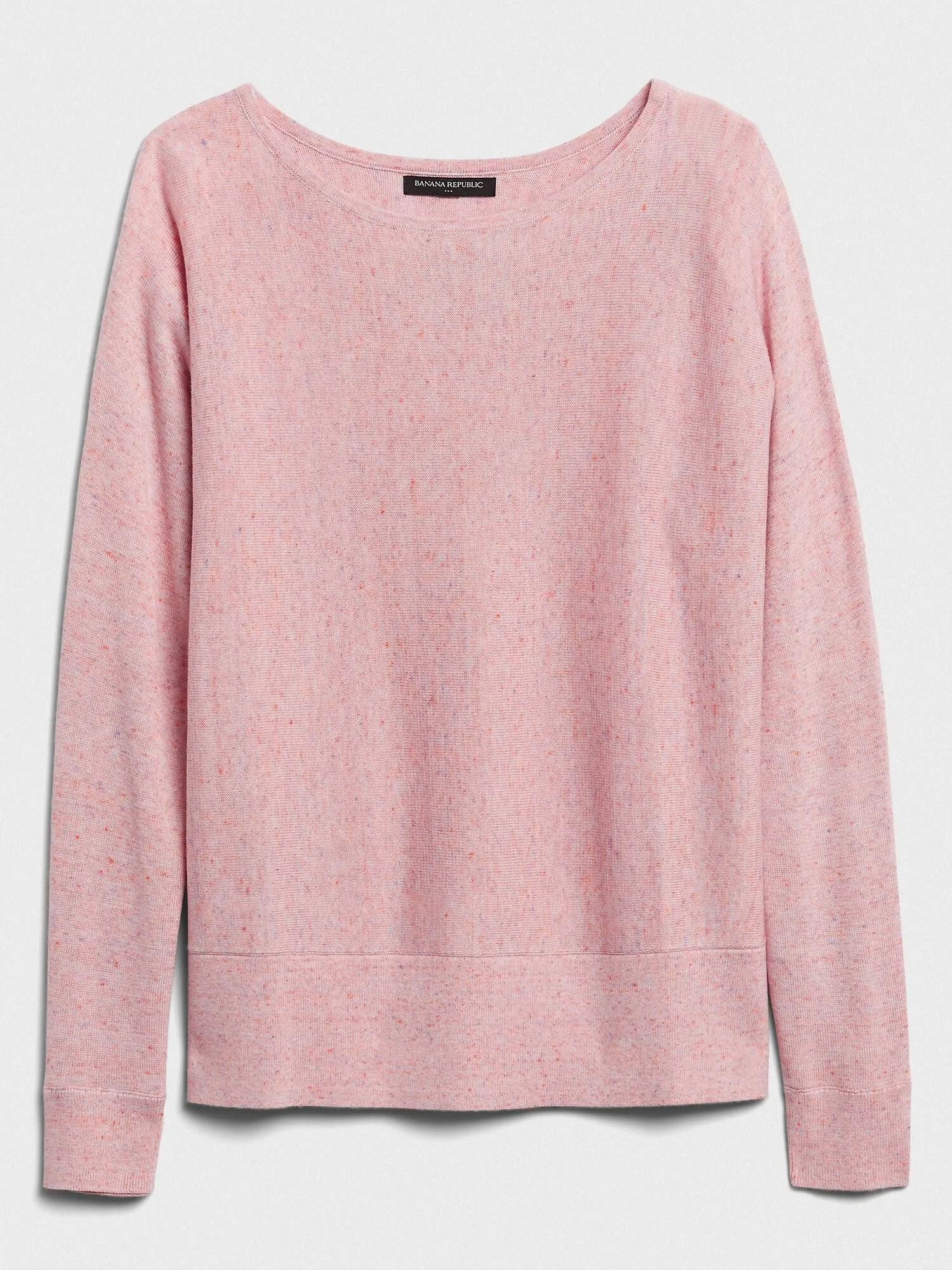 Women's Fleck Boat-Neck Sweater Blush Pink