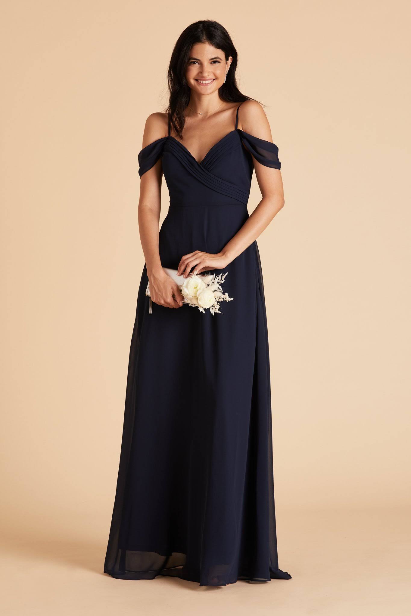 Birdy Grey Spence Convertible Chiffon Bridesmaid Dress in Navy XXL / Navy