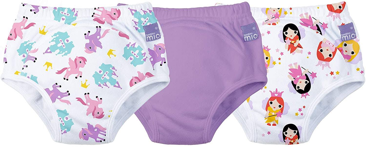 Bambino Mio 3 Piece Potty Training Pants, Mixed Girl Lilac, 2-3 Years
