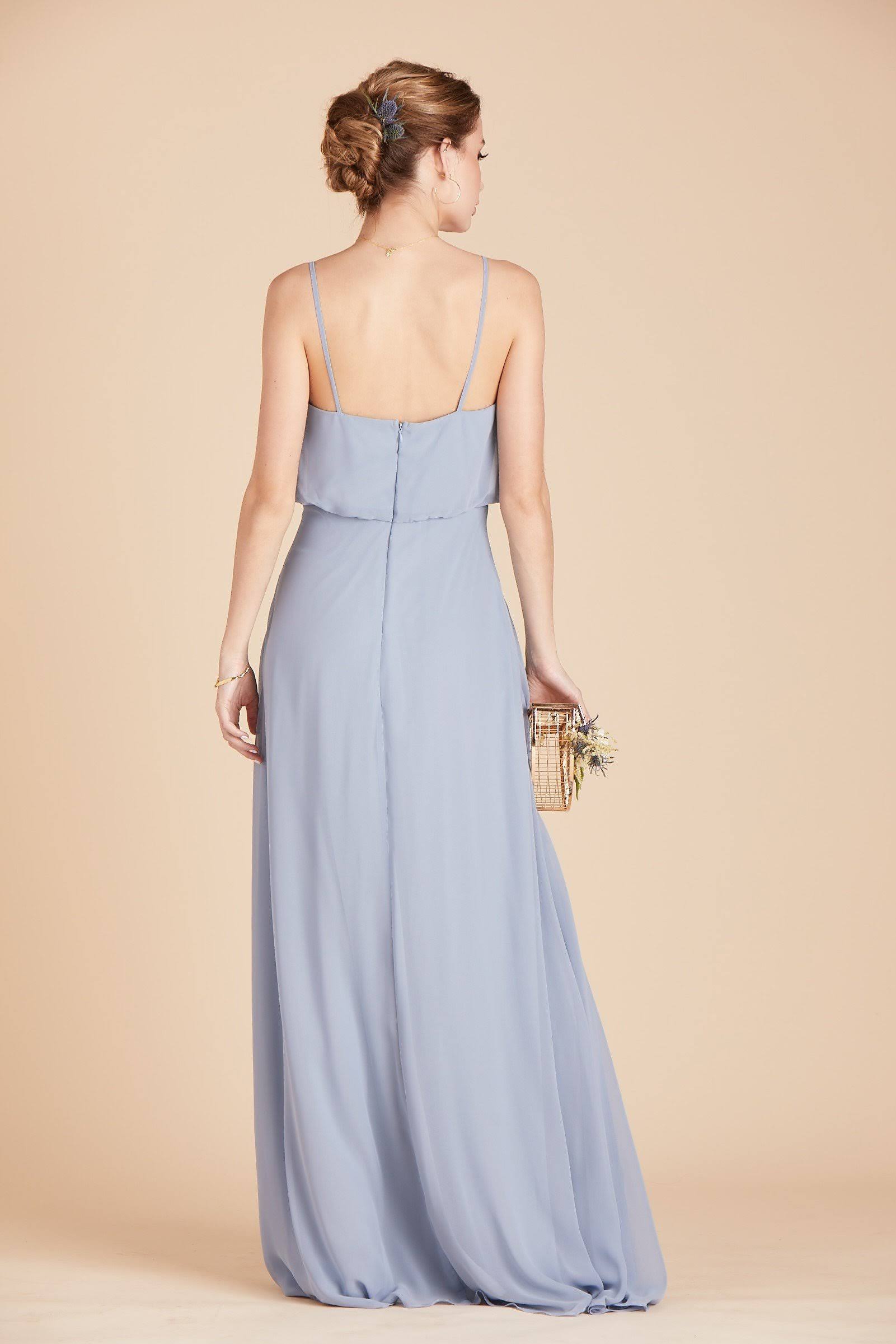 Gwennie Chiffon Bridesmaid Dress in Dusty Blue XXL / Dusty Blue