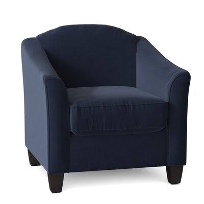 Shakira 34x22 Wide Armchair Birch Lane Body Fabric: Sunbrella Spectrum Indigo, Leg Color: Black Walnut